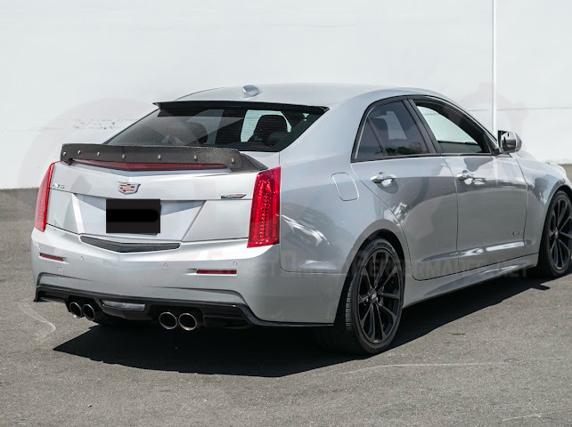 2013-2018 CADILLAC ATS / ATS-V SEDAN | FACTORY STYLE CARBON FIBER REAR TRUNK DECKLID APPLIQUÉ INSERT TRIM REPLACEMENT